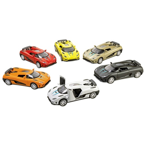 Carro Pull Back Desportivo Roadster Momentum Miniatura 14cm com Luzes e Som Sortido GOKI