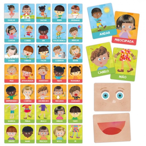 Tarjetas didácticas para emociones y acciones en Montessori HEADU