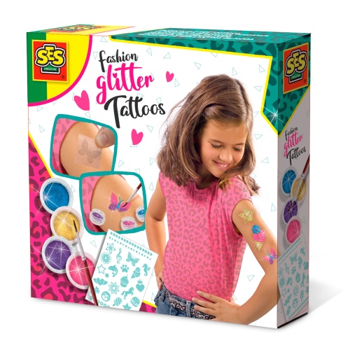 Kit de Tatuagens com Glitter SES CREATIVE Hobby