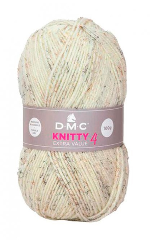 Fio de Tricot DMC Knitty4 8112/930 100g Branco Mesclado