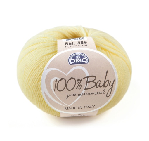 Fio de Tricot DMC 100% Baby 489/091 50g Amarelo Claro
