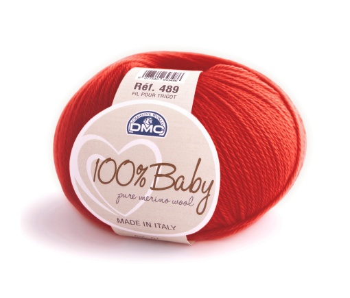 Fio de Tricot DMC 100% Baby 489/05 50g Vermelho