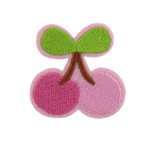 Aplicação de Tecido Termocolante Cerejas Rosa