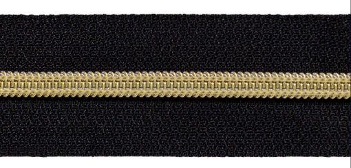 Fecho Zipper de Nylon Malha 5 Dourado (metro) COSE