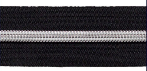 Fecho Zipper de Nylon Malha 5 Prateado (metro) COSE