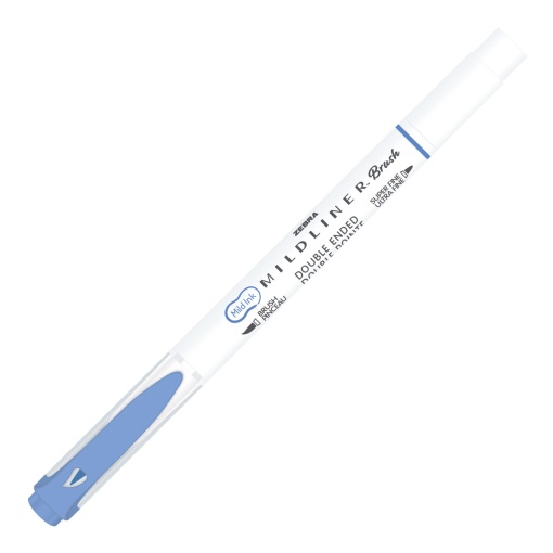 Brush pen ZEBRA Mildliner 2 pontas azul escuro