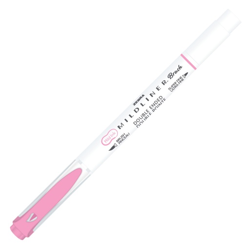 Brush pen ZEBRA Mildliner 2 pontas rosa fluorescente