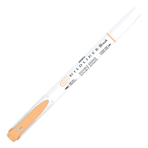 Brush Pen ZEBRA Mildliner 2 Pontas Laranja Fluorescente