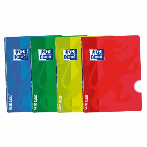 Caderno A5 Capa Plástica Agrafado OXFORD Openflex Liso 48 folhas 90g Sortido