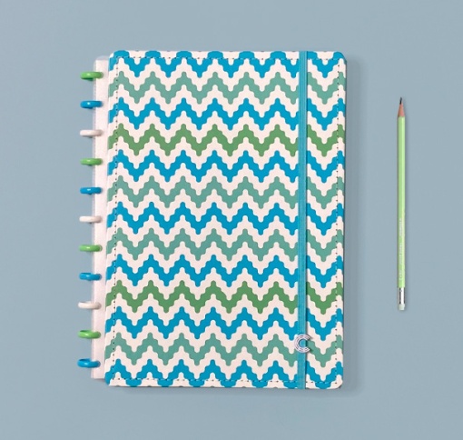 CADERNO INTELIGENTE Grande (215x280mm) Pautado Waves
