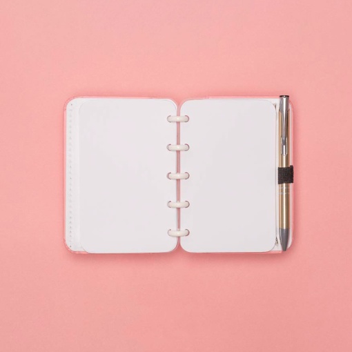 CADERNO INTELIGENTE A6 Inteligine liso rosa pastel