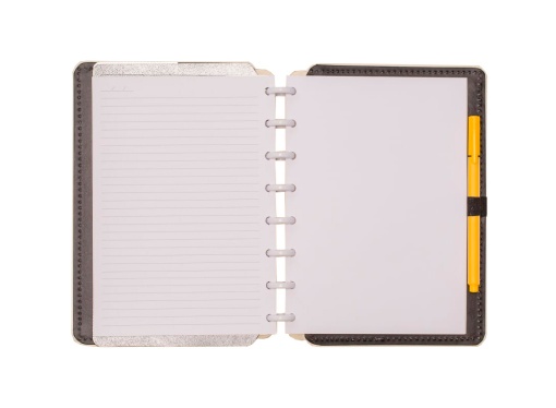 CADERNO INTELIGENTE A5 Pautado Amarelo Pastel