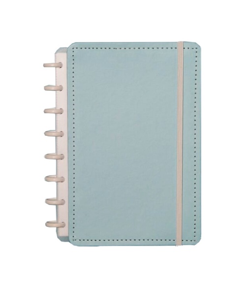 CADERNO INTELIGENTE A5 Pautado Azul Pastel