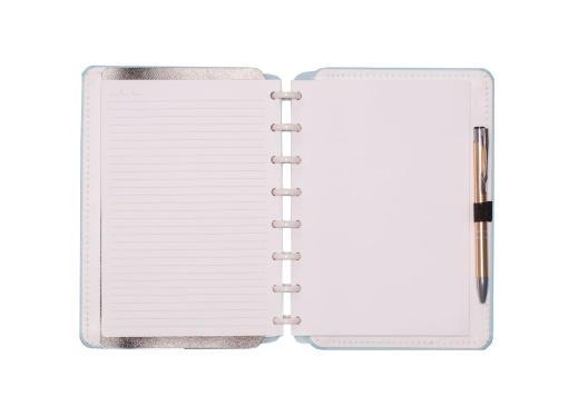 CADERNO INTELIGENTE A5 Pautado Azul Pastel