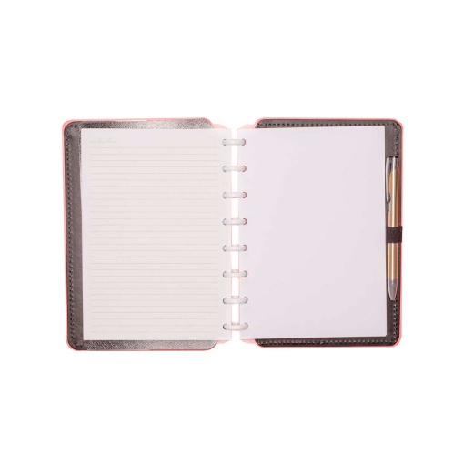 CADERNO INTELIGENTE A5 pautado rosa pastel