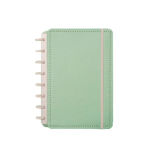 CADERNO INTELIGENTE A5 Pautado Verde Pastel