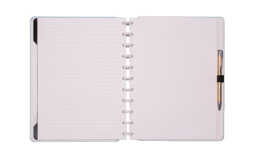 CADERNO INTELIGENTE Grande (215x280mm) Pautado Azul Pastel