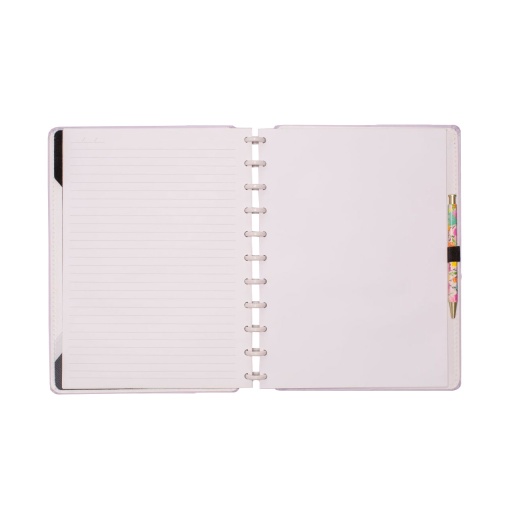 CADERNO INTELIGENTE grande 215x280mm pautado lilás pastel
