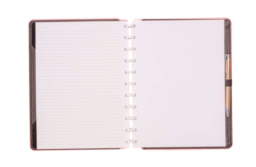 CADERNO INTELIGENTE Grande (215x280mm) Pautado Rosa Pastel