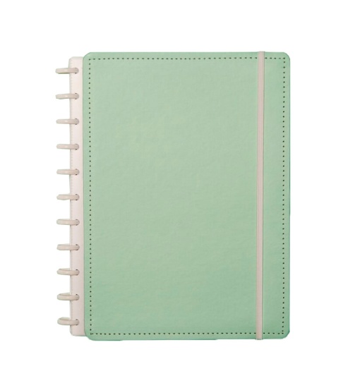 CADERNO INTELIGENTE Grande (215x280mm) Pautado Verde Pastel