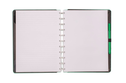 CADERNO INTELIGENTE Grande (215x280mm) Pautado Verde Pastel