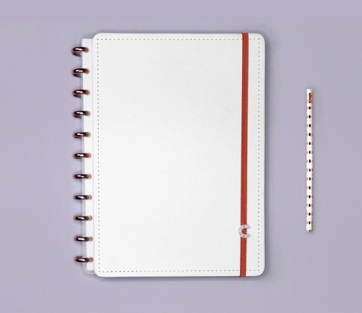 CADERNO INTELIGENTE Grande (215x280mm) Pautado All White