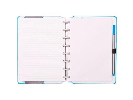 CADERNO INTELIGENTE A5 Pautado Azul Celeste