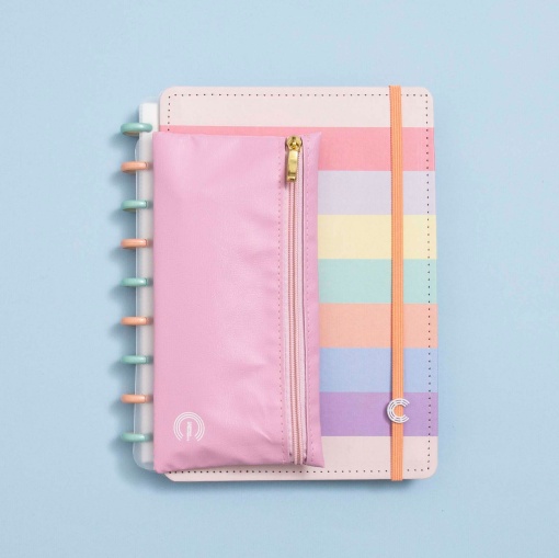 Estojo para Caderno Inteligente Rosa com Furação