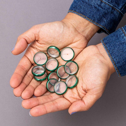 Discs + elastic band M for SMART NOTEBOOK metallic green - 12+1 units