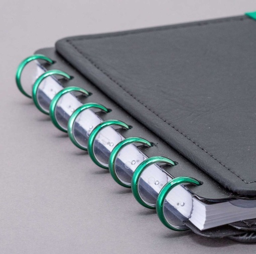 Discs + elastic band M for SMART NOTEBOOK metallic green - 12+1 units