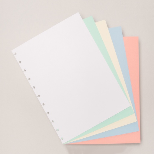 Papel Colorido para Caderno Inteligente Grande 215x280mm 80g 50 unidades