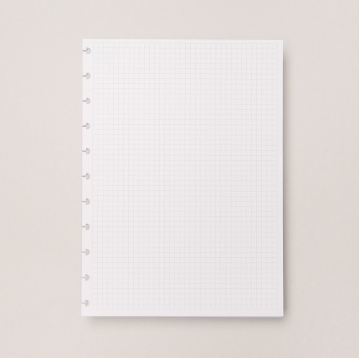 Recarga para Caderno Inteligente Grande (215x280mm) Quadriculado 50 folhas 90g