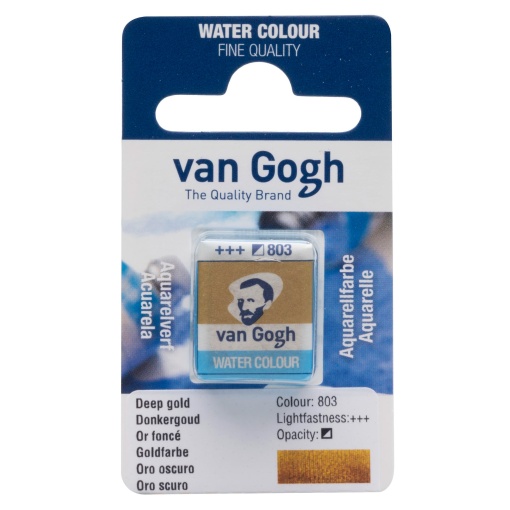 Aguarela em Pastilha TALENS VAN GOGH Ouro Escuro 803
