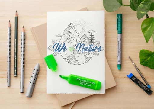 Faber-Castell Textliner 46 1-2-5mm fluorescent highlighter, green.