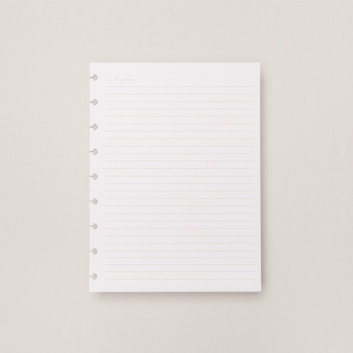 Recarga para Planner Caderno Inteligente (190x255mm) Pautado Linhas Brancas 30 folhas 120g