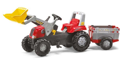 Trator Rollyjunior com Atrelado e Pá Carregadora Rolly TOYS