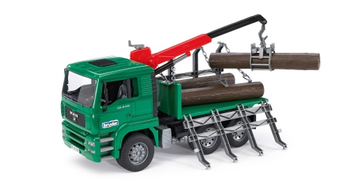 Camião Transportador e Carregador Florestal com 3 Troncos BRUDER