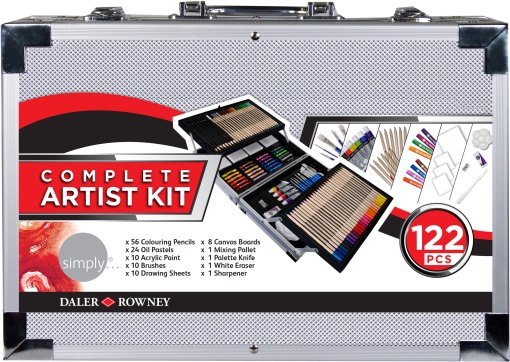 Conjunto de Pintura DALER-ROWNEY SIMPLY Mala com 122 Peças