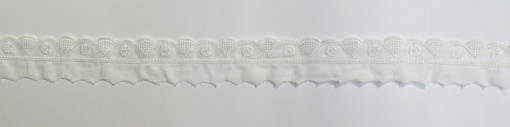 Fita de Tecido Bordado Inglês 40mm Branco 202 (metro)