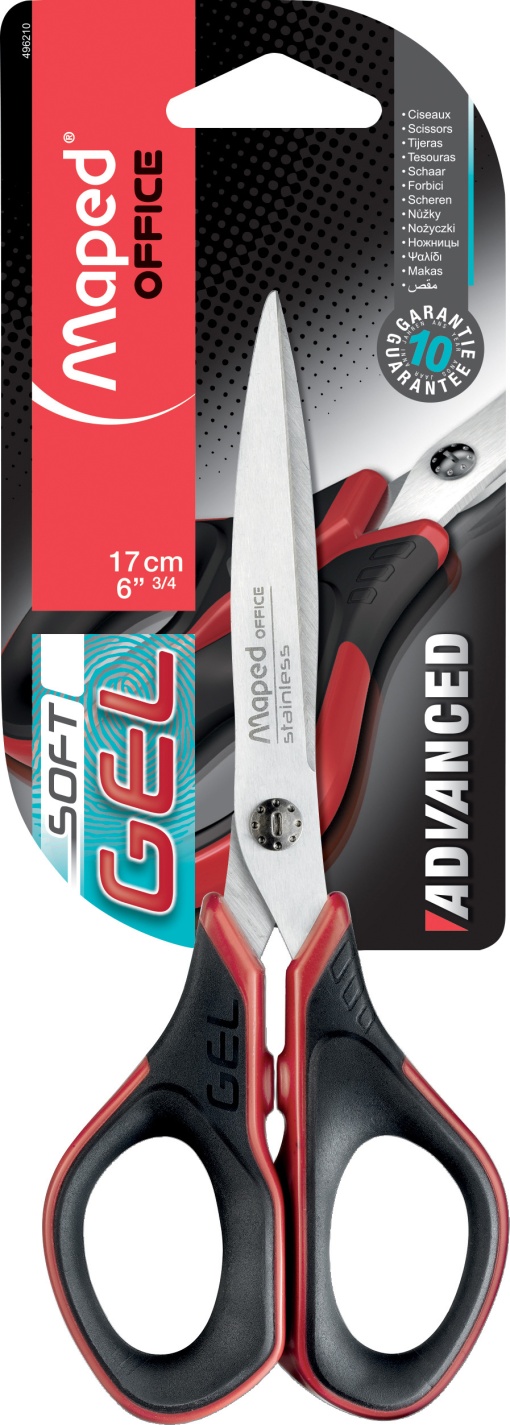 Tesoura de Escritório para Ambidestros 6 3/4'' 17cm MAPED Advanced Soft Gel