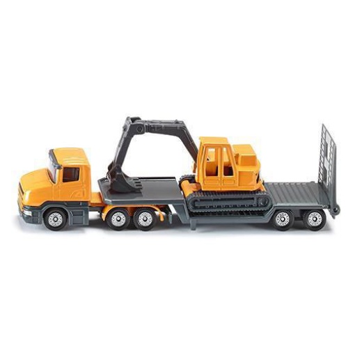 Camião de Transporte de Pesados com Escavadora Miniatura SIKU