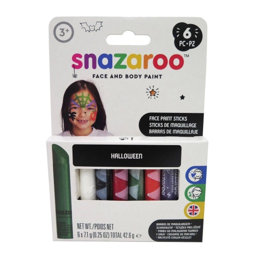 Pintura Facial em Stick 6 Cores SNAZAROO Halloween