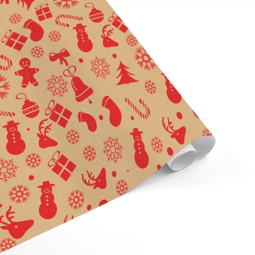 EUROPRICE kraft wrapping paper roll 70cm x 5m assorted