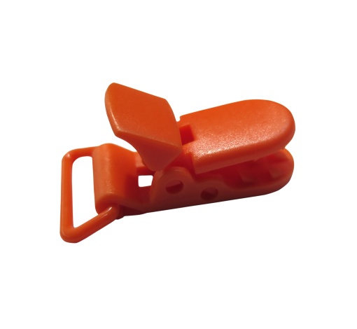 Porta-chupetas de Plástico 25mm Laranja