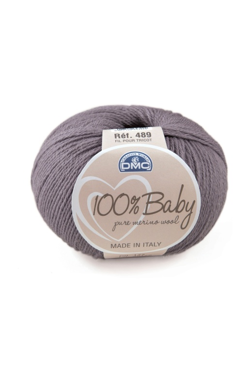 Fio de Tricot DMC 100% Baby Cinza Escuro 122 50g 489