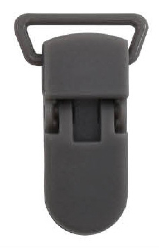 Porta-chupetas de Plástico 25mm Cinza Escuro COSE