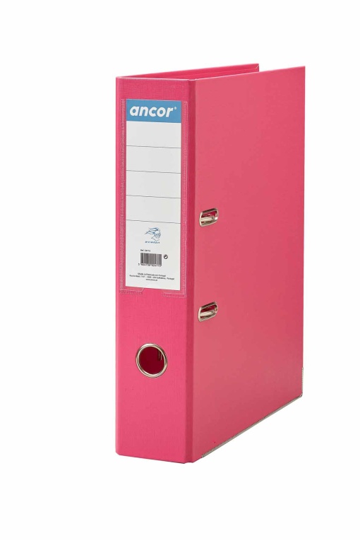 Pasta de Arquivo ANCOR Avalon A4 Comercial lombada de 80mm 2 Argolas Rosa