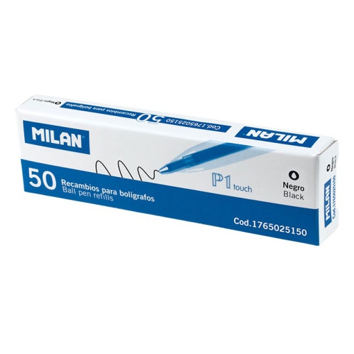 Recarga para Esferográfica MILAN P1 Touch Preto M com 50