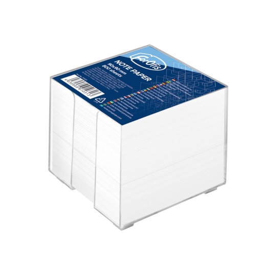 Bloco de Notas 90x90mm FOROFIS LISO com 800 folhas Branco com base Acrílica