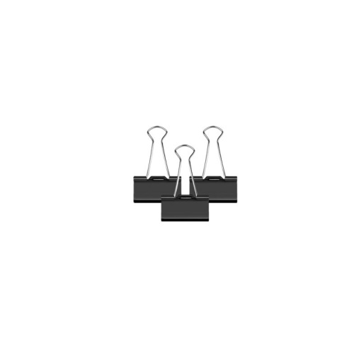 Mola para papéis 19mm preto FOROFIS